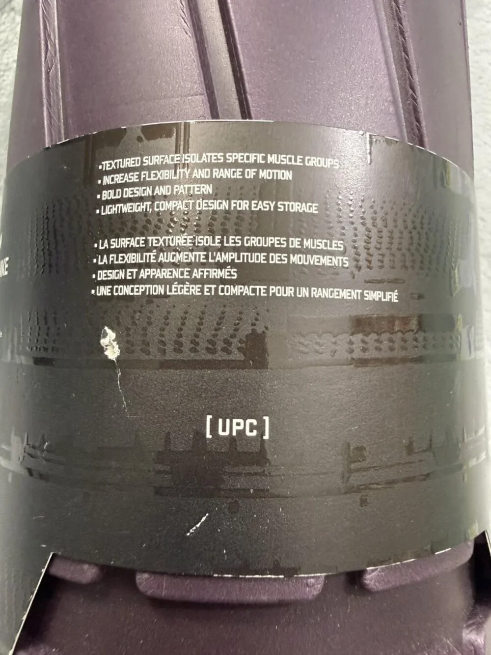 New Nike Textured Foam Roller Purple Hollow Massage Grid Full Body Yoga Training
